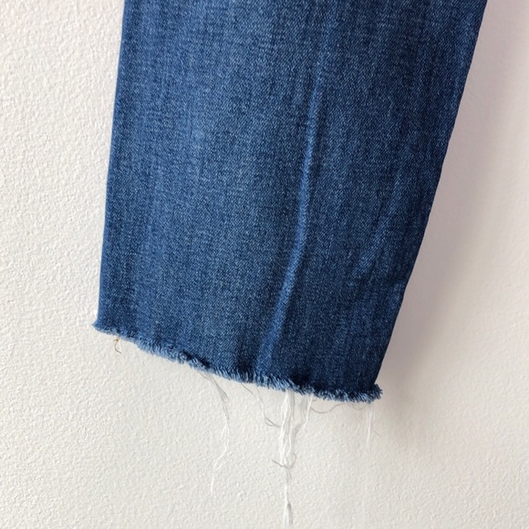 Madewell The High Rise Slim Boy Jean Distressed Raw Hem - Picture 12 of 13